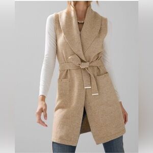 White House Black Market Sleeveless Belted Sweater